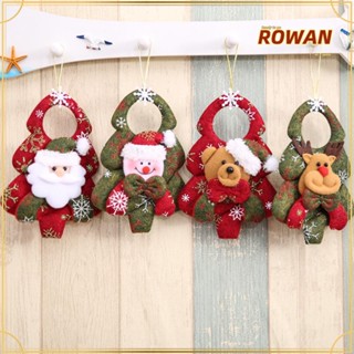 Rowans จี้ตุ๊กตาซานตาคลอส สโนว์แมน น้ําหนักเบา สําหรับตกแต่งต้นคริสต์มาส DIY 3 ชิ้น