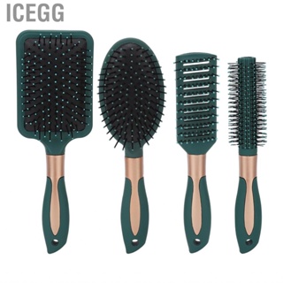 Icegg 4Pcs/Set Hair Brush Comb  Frost Polishing Women Gifts New