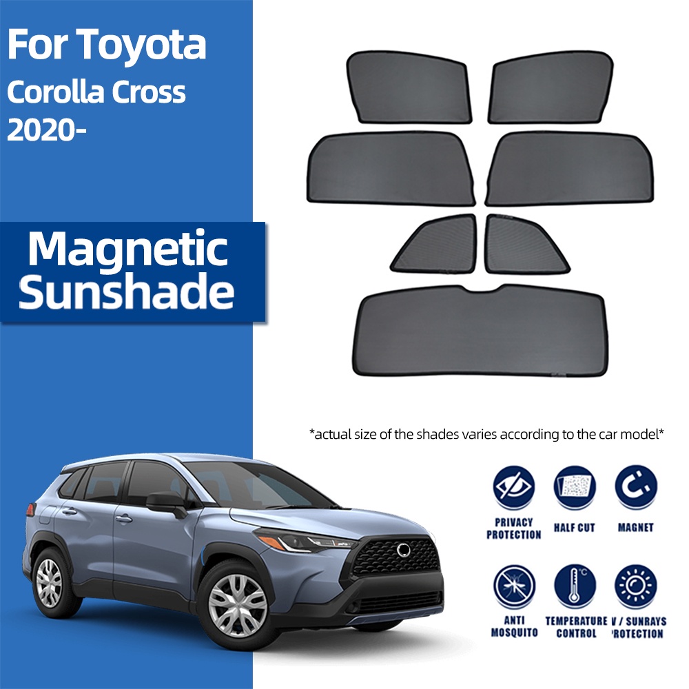 ม่านบังแดด ผ้าตาข่าย ด้านหน้า และด้านหลัง สําหรับ Toyota Corolla Cross 2020 2021 2022