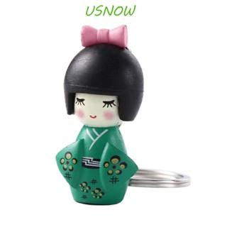 Usnow พวงกุญแจ จี้รูปปั้นการ์ตูนกิโมโนน่ารัก สุ่มสี สําหรับตกแต่ง 1 ชิ้น