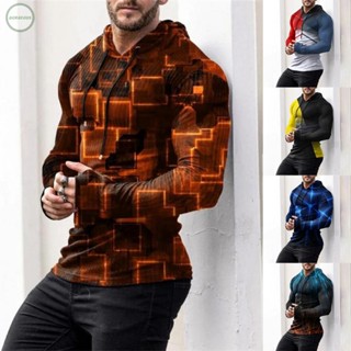 GORGEOUS~Men Pullover Hoodies Hooded Sweatshirts Long Sleeve Jumper Muscle Activewear Top