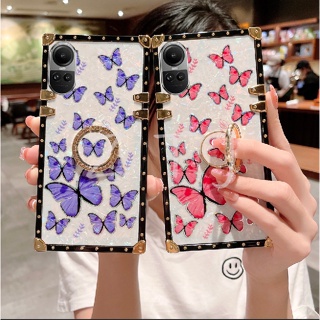 เคสโทรศัพท์กันกระแทก OPPO Reno10 Pro ผีเสื้อบินแหวนยึดกันกระแทกเคสป้องกัน