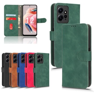 เคสโทรศัพท์มือถือ ฝาพับ พร้อมช่องใส่บัตร สําหรับ XiaoMi RedMi Note 12 4G Note 12 4G