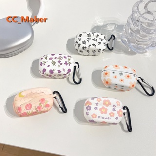 For Sony WF-1000XM5 Case Cute Flower Pure Color Silicone Soft Case Sony WF-1000XM5 Shockproof Case Protective Cover