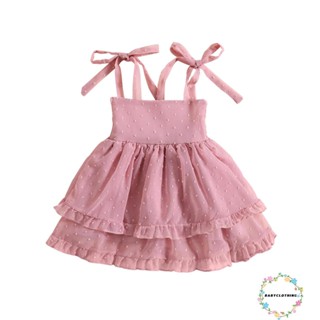 Babyclothes- ชุดเดรสเจ้าหญิง ทรงเอ แต่งระบาย ลายจุด สไตล์สวิส แฟชั่นฤดูร้อน สําหรับเด็กผู้หญิง ปาร์ตี้ ชายหาด