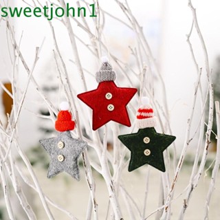 Sweetjohn หมวกผ้าขนสัตว์ถัก แฮนด์เมด สําหรับตกแต่งต้นคริสต์มาส