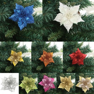 ⚡XMAS⚡Christmas Flower 18CM Hanging Home Decorations Large Party Xmas Christmas Flower