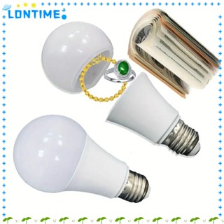 Lontime กล่องเก็บกุญแจ หลอดไฟปลอม พลาสติก ทรงหลอดไฟ สีขาว