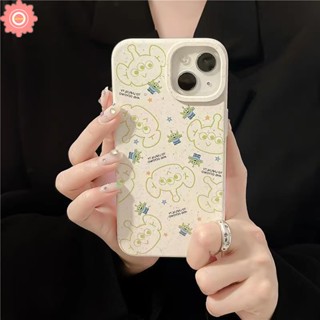 เคสโทรศัพท์มือถือ แบบนิ่ม ลายการ์ตูนเอเลี่ยนน่ารัก ย่อยสลายได้ เป็นมิตรกับสิ่งแวดล้อม สําหรับ IPhone 11 12 13 14 15 Pro MAX 7Plus 15 6 6S 8 7 Plus XR X XS MAX SE 2020