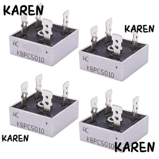 Karen วงจรเรียงกระแสเต็มคลื่น สะพานสี่เหลี่ยม 1000V AC เป็น DC เฟสเดียว 50A 4 ชิ้น