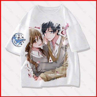 เสื้อยืดแขนสั้นลําลอง พิมพ์ลายอนิเมะ The Missing Pieces Horimiya Kyouko Izumi แฟชั่นสําหรับผู้ชาย และผู้หญิง