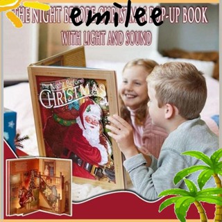 Emilee หนังสือป๊อปอัพ ปกแข็ง พร้อมไฟ และเสียง สร้างสรรค์ ของขวัญ สําหรับเด็กผู้ชาย และผู้หญิง