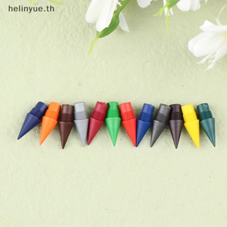 Helinyue ชุดปลายดินสอ 2B 12 สี 10 ชิ้น แบบเปลี่ยน อุปกรณ์เสริม สําหรับโรงเรียน