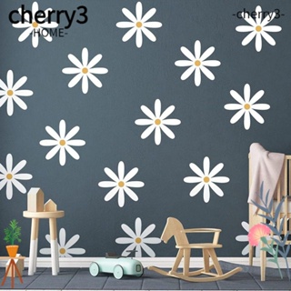 Cherry3 สติกเกอร์ติดผนัง ลายดอกเดซี่ สไตล์โบโฮ ลอกออกได้ สําหรับตกแต่งบ้าน