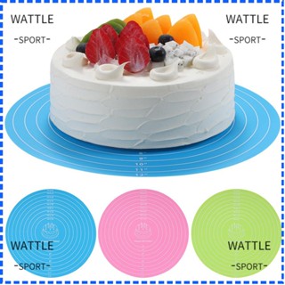 Wattle แผ่นจานหมุนเค้ก ทนความร้อนสูง ไม่ติดผิว พร้อมสเกลขนาด 12 นิ้ว