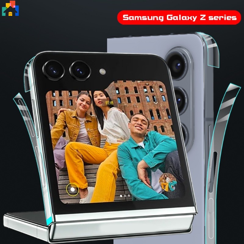 สําหรับ Samsung Galaxy Z Flip 5 Flip 4 HD บานพับหน้าจอ ด้านข้าง ฟิล์มไฮโดรเจล นุ่ม บางพิเศษ ใส ป้องกันรอยขีดข่วน กรอบป้องกันหน้าจอ
