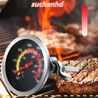 Suchenhd เครื่องวัดอุณหภูมิ สเตนเลส สําหรับย่างบาร์บีคิว 0-400℃ เครื่องวัดอุณหภูมิ แบบหน้าปัดแสดงผล สําหรับห้องครัว กลางแจ้ง