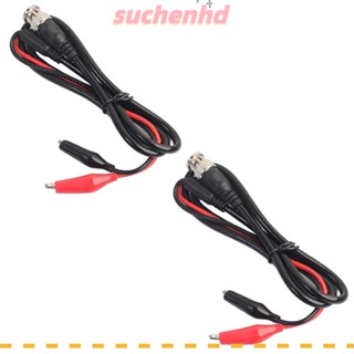 Suchenhd BNC-Q9 สายเคเบิลทดสอบ PVC และทองแดงบริสุทธิ์ ยาว 1 เมตร สําหรับทดสอบออสซิลโลสโคป ส่งสัญญาณที่เสถียร สีดํา และสีแดง 2 แพ็ค