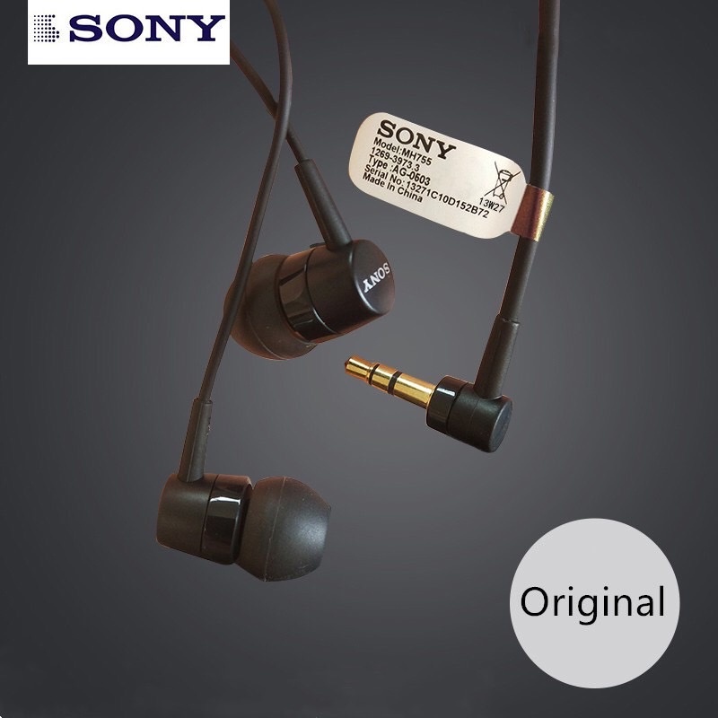 ประกัน 1ปี หูฟังอินเอียร์ Sony MH755 หูฟังแบบมีสาย เสียงสเตอริโอ ดี