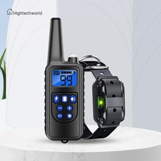 [Hightechworld.th] ปลอกคอไฟฟ้าช็อต กันน้ํา 800 ม. พร้อมรีโมต สําหรับฝึกสุนัข ขนาดเล็ก กลาง ใหญ่