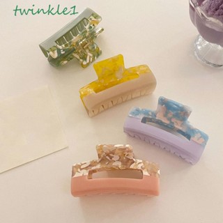 Twinkle1 กิ๊บติดผมแฟชั่น ขนาดใหญ่ สีฟ้า สีเขียว สีเหลือง สีชมพู สไตล์วินเทจ