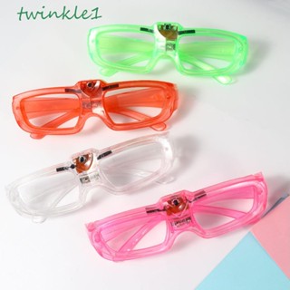 Twinkle1 แว่นตาแฟชั่น ทรงสี่เหลี่ยม พร้อมแบตเตอรี่ สําหรับผู้ชาย เหมาะกับงานปาร์ตี้