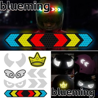 Blueming2 สติกเกอร์สะท้อนแสง กันน้ํา สําหรับติดตกแต่งหมวกกันน็อครถจักรยานยนต์ รถไฟฟ้า
