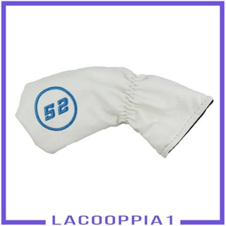 [Lacooppia1] ผ้าคลุมหัวไม้กอล์ฟ เหล็ก พร้อมตัวเลข สีขาว 6 ชิ้น