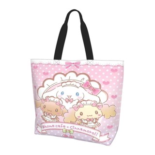 【พร้อมส่ง】กระเป๋าถือ กระเป๋าสะพายไหล่ ผ้าโพลีเอสเตอร์ ลาย Cinnamoroll เหมาะกับการพกพาเดินทาง เล่นกีฬา สําหรับผู้หญิง