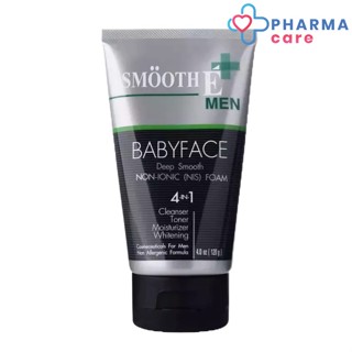 Smooth E โฟมล้างหน้าทำความสะอาดสำหรับผู้ชาย สูตรไม่มีฟอง For men Foam 4 Oz. (PC)