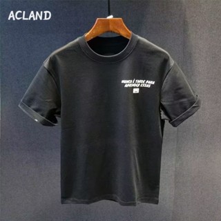 Acland เสื้อยืดผู้ชาย ผู้ชายเสื้อเชิ้ต เสื้อยืด ผ้านุ่ม ใส่สบาย ไม่หด ไม่ต้องรีด MTX2390KKG 36Z230909