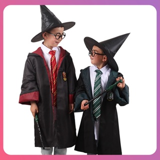 Creative Elegant และ Timeless หมวกแม่มดฮาโลวีน Harry Potter Black Spire Wizard Sorcerer หมวก Props Trend Best Seller Need Elegant และ Timeless หมวกแม่มด Perfect Fit [COD]