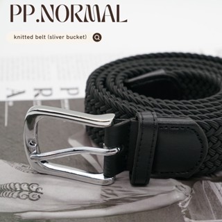 {พร้อมส่ง} Knitted belt sliver bucket เข็มขัดผู้ชาย เข็มขัดไม่ต้องเจาะรู