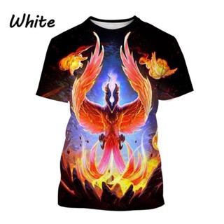 ขายดี ใหม่ล่าสุด เสื้อยืดแขนสั้นลําลอง พิมพ์ลายนกฟินิกซ์ และนก 3D สไตล์ฮิปฮอป แฟชั่นสําหรับผู้ชาย 2023