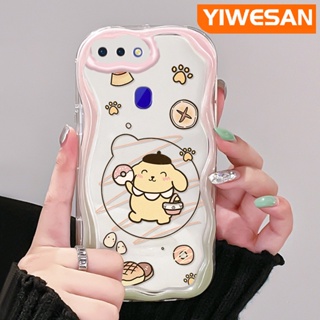 สําหรับ OPPO R17 R15 Pro เคส การ์ตูน Pom Pom Purin ขอบคลื่น เคสโทรศัพท์ใส ใหม่ เนื้อครีม กันกระแทก ซิลิโคน เคส