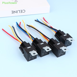 (Plusflower) ใหม่ รีเลย์ DC 12V 24V 4/5 Pin 40A กันน้ํา สําหรับเครื่องปรับอากาศรถยนต์ 1 ชิ้น