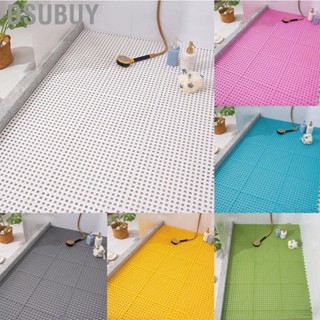 Dsubuy 10PCS Suction Cup Floor Mats  Slip Plastic Mosaic Bath Mat for Kitchen Bathroom