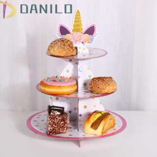 Danilo ชั้นวางเค้ก กระดาษ 3 ชั้น สําหรับงานแต่งงาน เบบี้ชาวเวอร์ วันเกิด ขนมหวาน