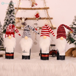 ขวดไวน์ตกแต่งคริสต์มาสสำหรับ Home Santa Claus ขวดไวน์ Snowman ถุงน่องผู้ถือของขวัญ Xmas Navidad ตกแต่งใหม่ปี TH
