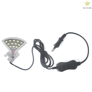 Illuminate Your Fish Tank with Aquarium LED Fan-shaped Clamp Lamp with 8pcs High Light SMD5730 LEDs Fish Tank White Light