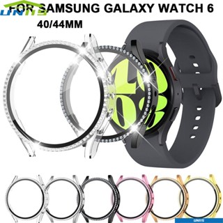 Uniis กันชนเพชร ป้องกันหน้าจอ 40 44 มม. PC อุปกรณ์เสริม สําหรับ Galaxy Watch 6 40 มม. 44 มม.