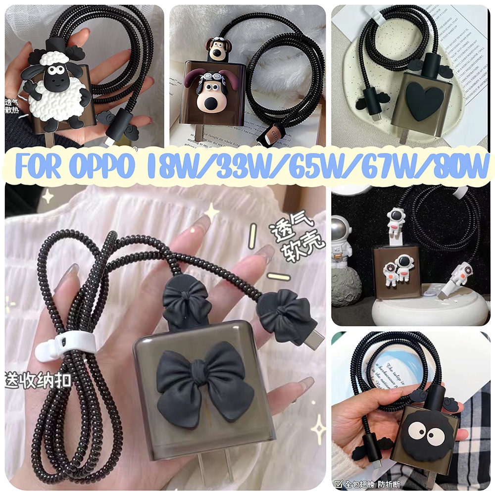 เคสโทรศัพท์มือถือ แบบนิ่ม สีเทา ป้องกันสายชาร์จ 67W100W 80W 65W oppo 33w 18w reno 10 pro plus 7z 8 9 10 Android Type C