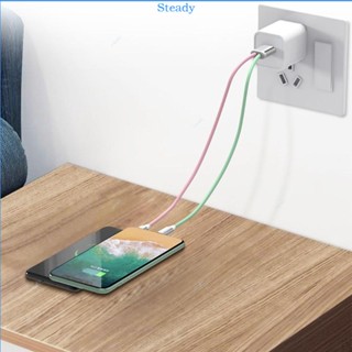 Steady 2 in 1 สายชาร์จ USB C ยาว 20 ซม. 120c สําหรับอุปกรณ์ไมโคร USB C
