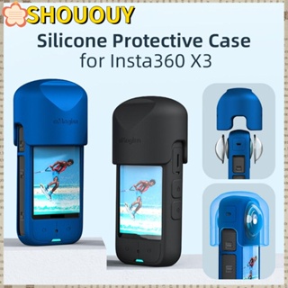 Shououy ฝาครอบเลนส์ ป้องกันรอยขีดข่วน ทนทาน อุปกรณ์เสริม สําหรับ Insta360 X3