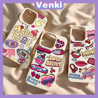 VENKI - เข้ากันได้สำหรับ เคสไอโฟน เคสไอโฟน11 เคส iphone 11 กรณีเป็นมิตรกับสิ่งแวดล้อมย่อยสลายได้สีขาวกรณีกันกระแทกลูกศรสีชมพูลายสก๊อตหัวใจเข้ากันได้กับ iPhone 14 PRO MAX 13 PRO MAX 12 11Pro MAX XR XS 7Plus 8 PLUS