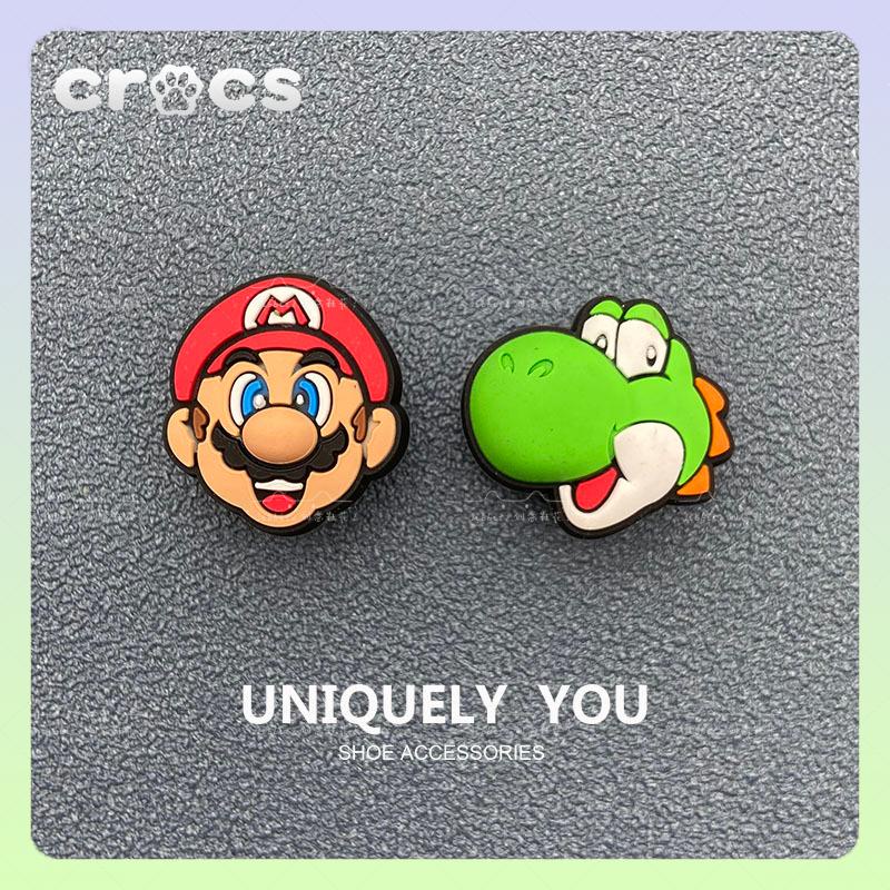 jibbitz crocs Super Mario หัวเข็มขัด รูปดอกไม้ อุปกรณ์เสริม สําหรับรองเท้า Crocs