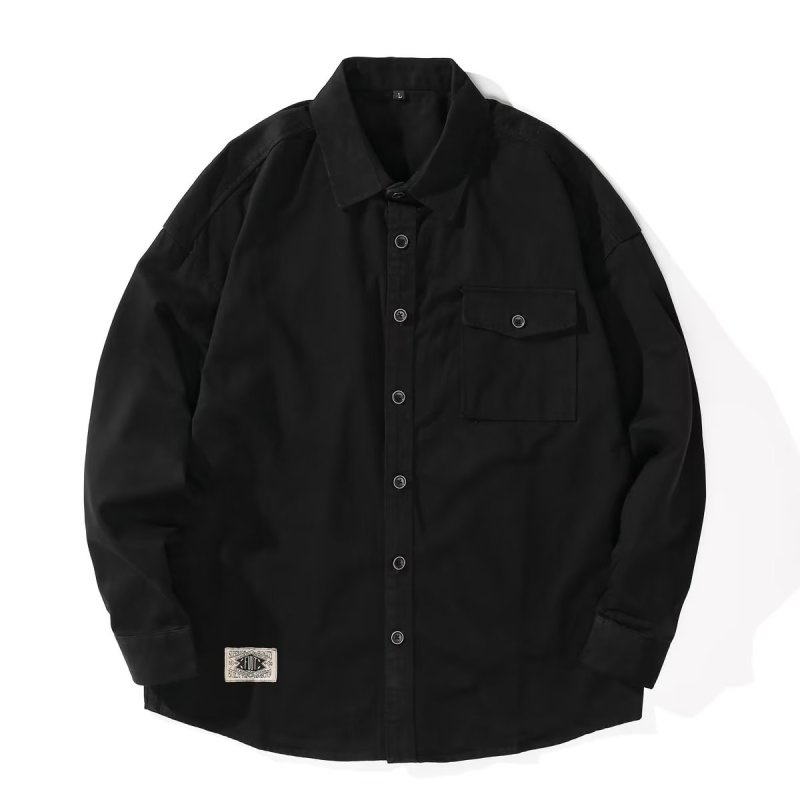 เสื้อแจ็กเก็ตคาร์โก้ แขนยาว ทรงหลวม ขนาดใหญ่ สไตล์อเมริกันวินเทจ สําหรับผู้ชาย ไซซ์ M - 8XL