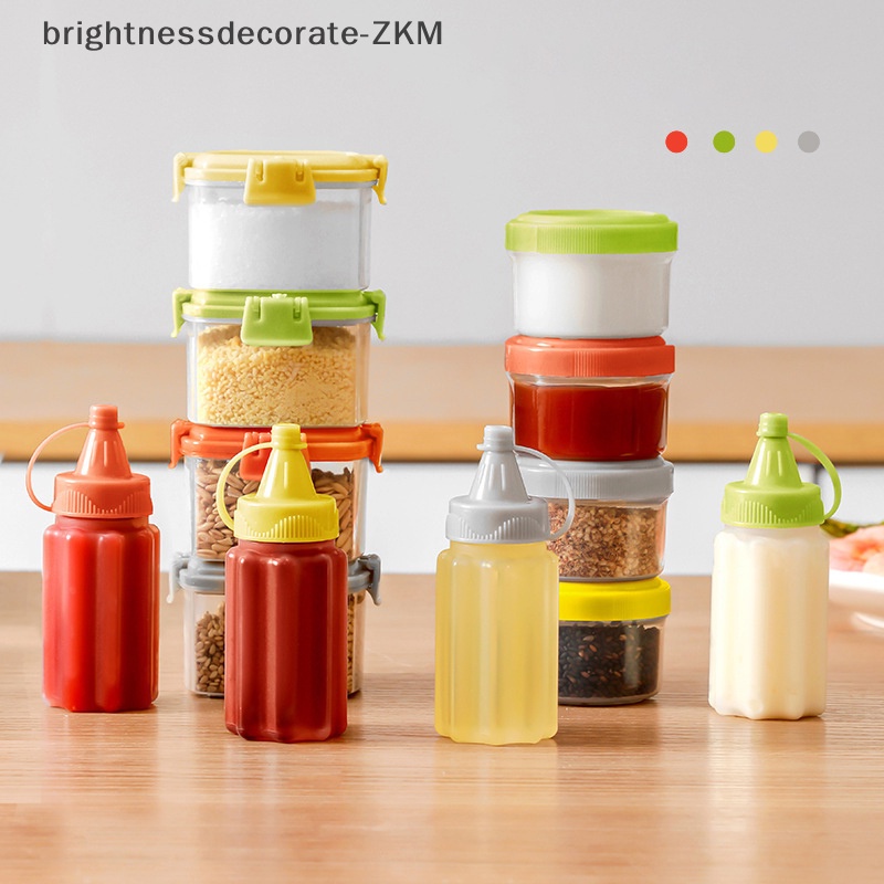 [Brightdecorate] ขวดบีบซอส ซอสพลาสติก ขนาดเล็ก สําหรับบาร์บีคิว เบนโตะ 4 ชิ้น [TH]