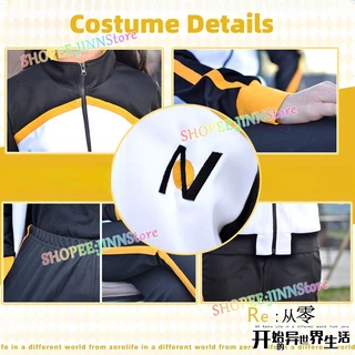 - Jn - Re:Zero Kara Hajimeru Isekai Seikatsu เสื้อกันหนาว เสื้อฮู้ดดี้ อนิเมะ Natsuki Subaru คอสเพลย์ กางเกง วิกผม คอสเพลย์ ครบชุด