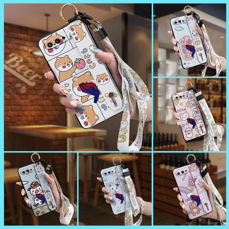 Silicone Fashion Design Phone Case For Asus ROG Phone5/5S/5Pro/5UltimateZS673KS Cartoon Soft case Kickstand ring Anti-knock